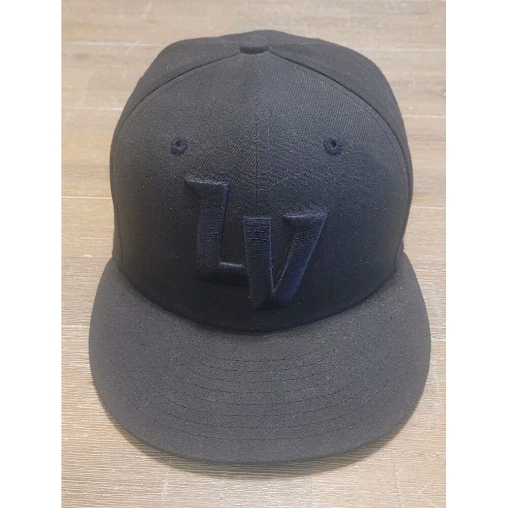 Las Vegas Aviators All Black New Era Fitted Hat SZ 7 1/8 59Fifty MiLB Cap